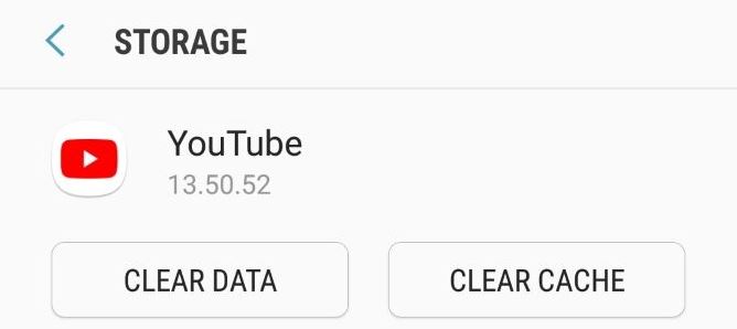 Clearing Cache Data of YouTube App