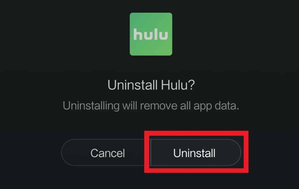 Uninstall Hulu App on LG smart TV
