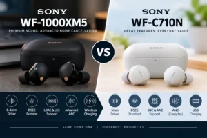 Sony WF-1000XM5 vs WF-C710N: Which one is Better?