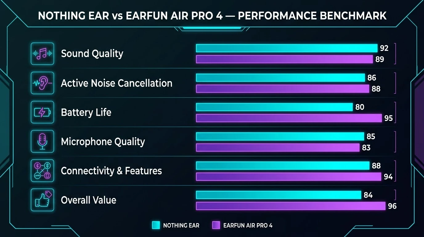 Nothing Ear vs EarFun Air Pro 4